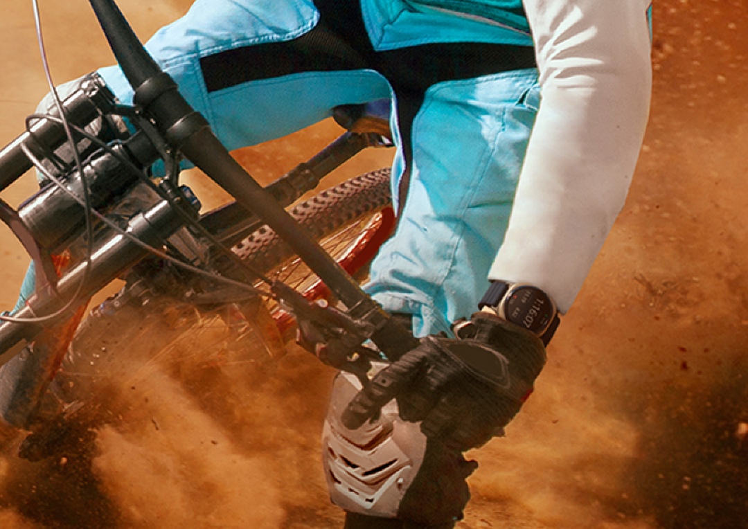 a person wearig watch in an environment full of dust