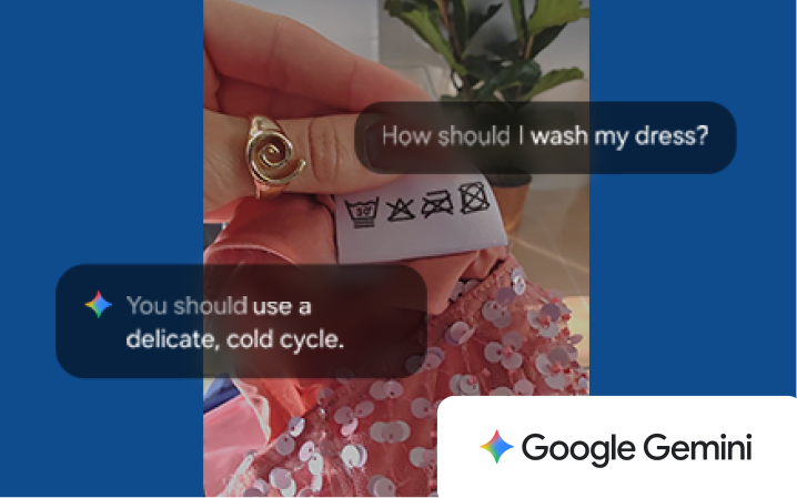 Illustration of Gemini Live in use