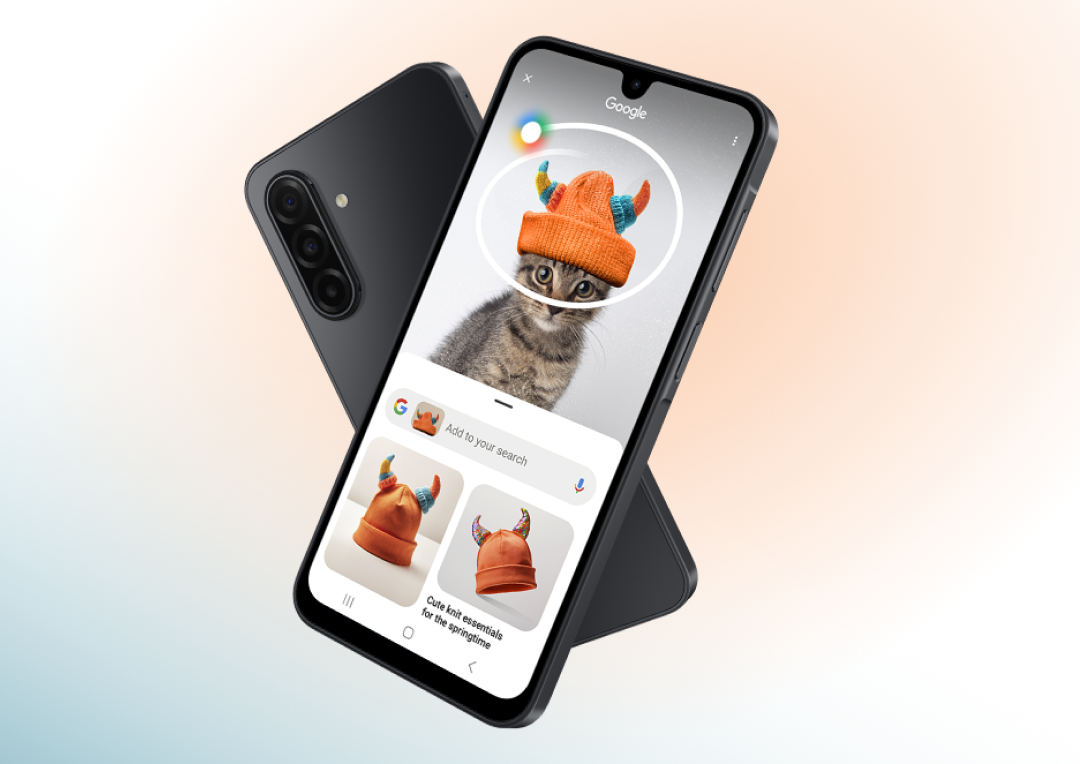 An illustration showcasing the circle to search with Google feature