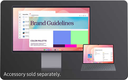 Composition of the Samsung DeX for more display