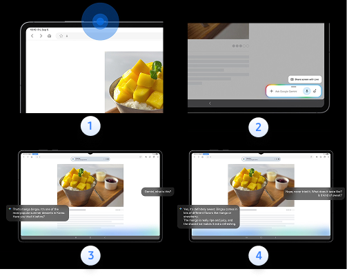 Illustration showing the A17 5G's wide screen and Super AMOLED display