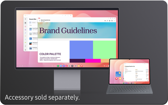 Composition of the Samsung DeX for more display