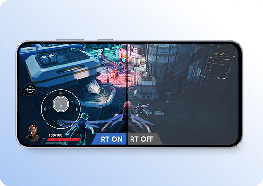 An image showing clarity difference when playing on phone while RT is on/off