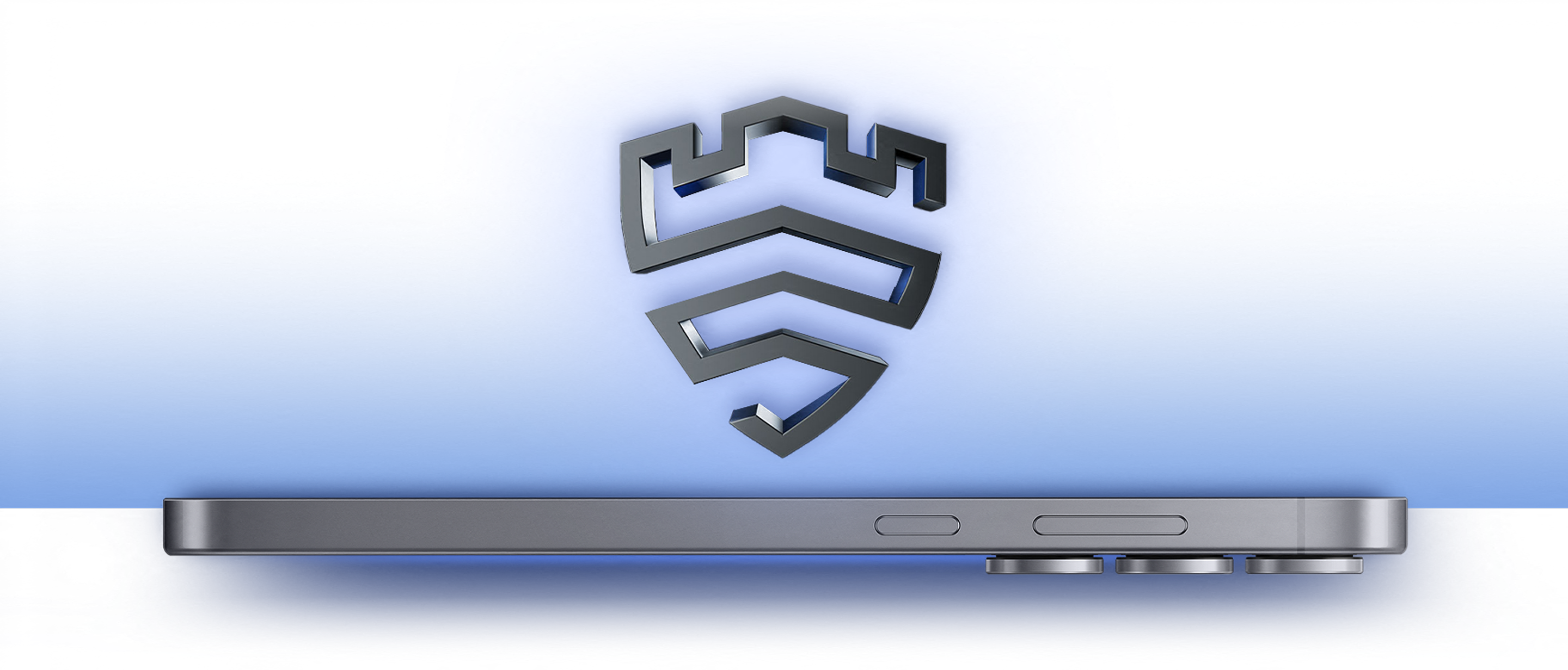 An illustration of security icon on top of the phone