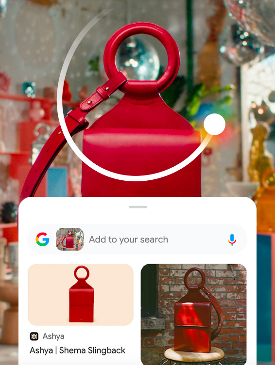 Image is showcasing Circle to Search feature