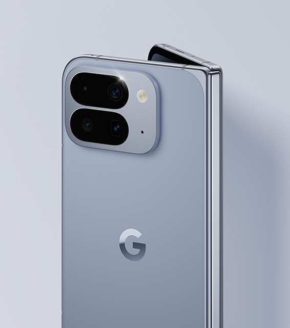 Product shot of the Pixel 10 Pro Fold in Moonstone