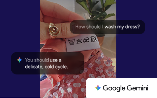 Illustration of Gemini Live in use