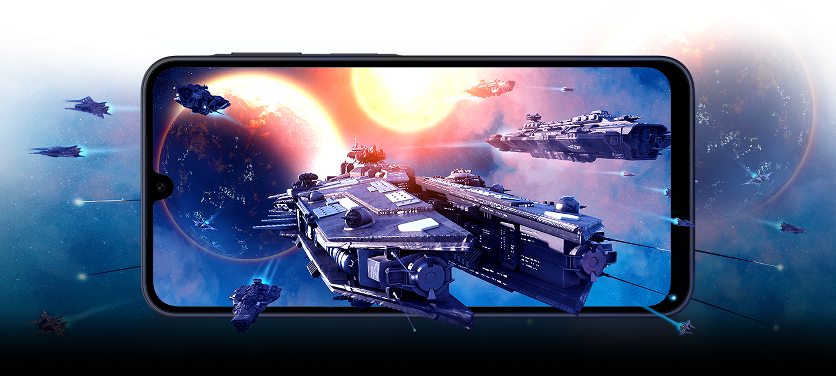 An illustration demonstrating the A17 5G delivering responsive gaming