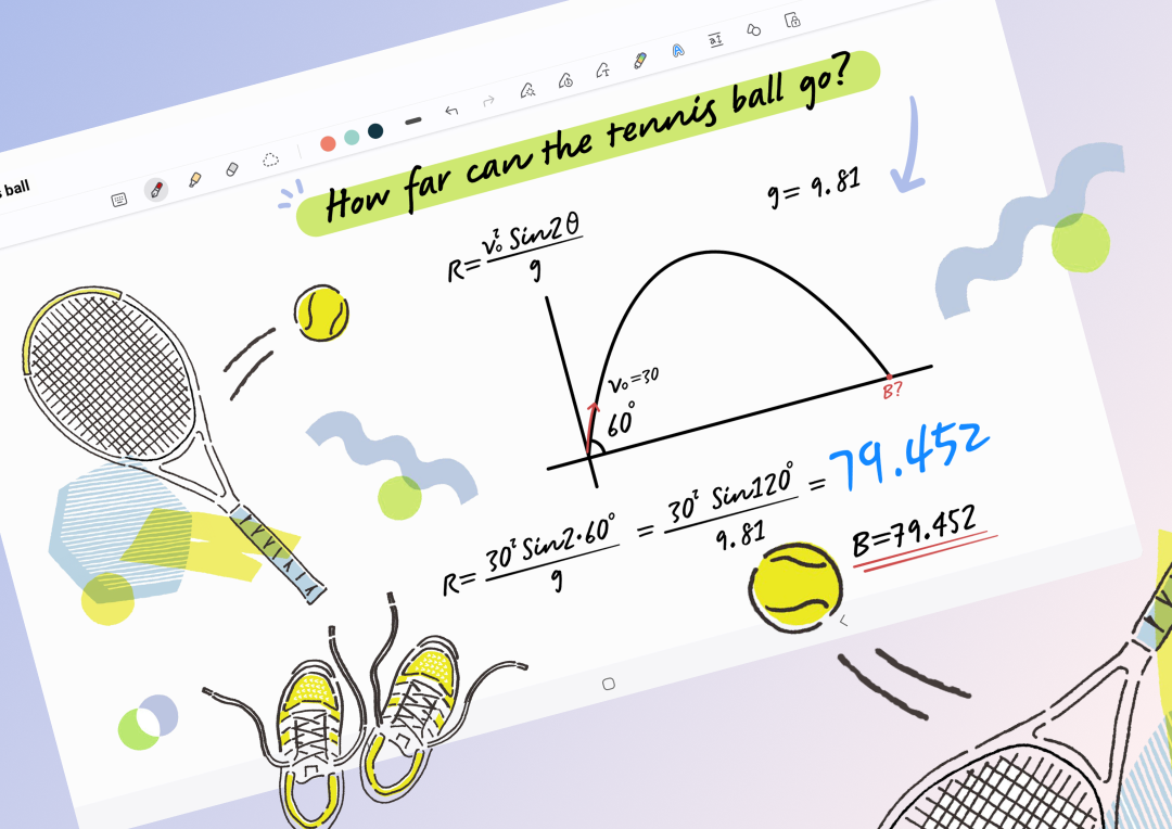 Illustration showing the Solve Math feature