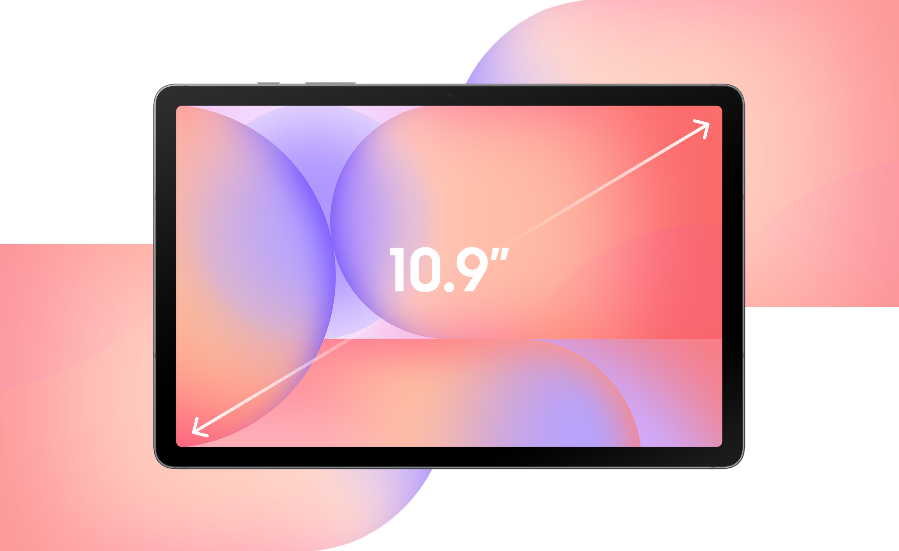 Illustration showing the A17 5G's wide screen and Super AMOLED display