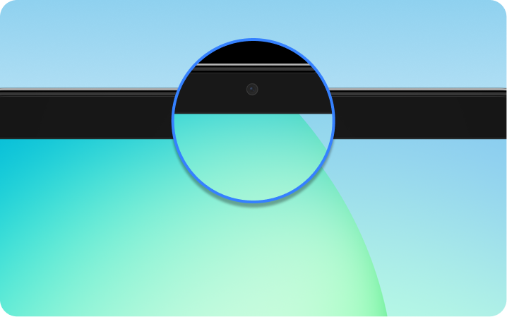 Illustration showing the Tab A11's front camera
