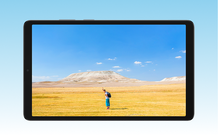 Illustration showing the Tab A11's bright display