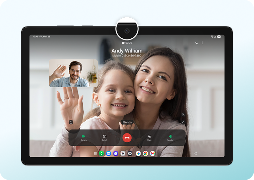 An image showing the front camera quality of the Tab A11+.
