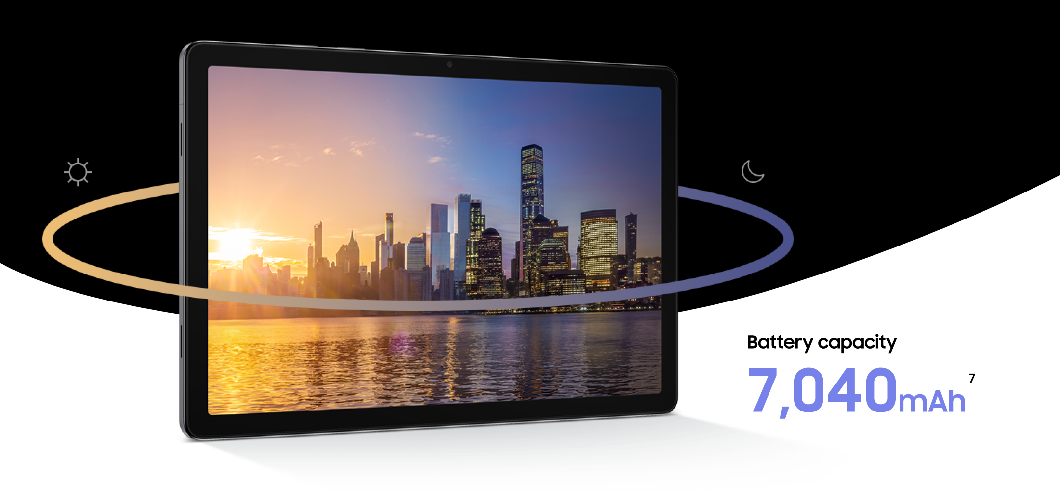 Illustration showing the battery capacity of the Tab A11+