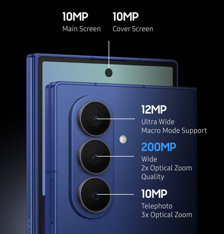A view of the Galaxy Fold7 camera details