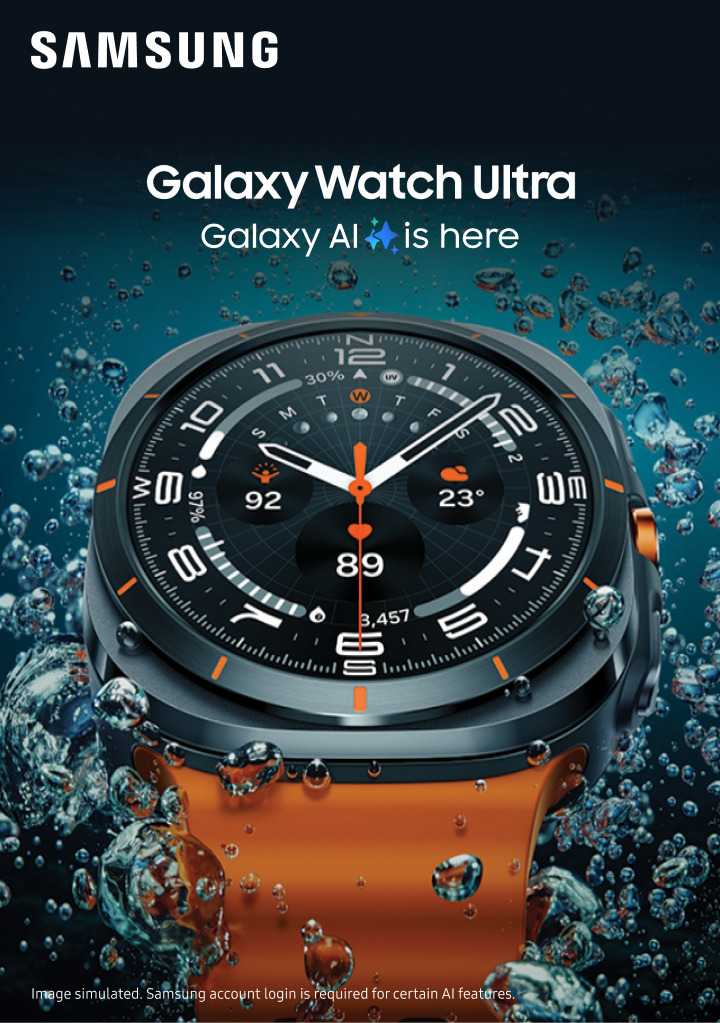 Galaxy Watch Ultra underwater