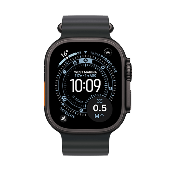 Apple Watch Ultra 3 Titanium with Ocean Band Black / Black 64GB