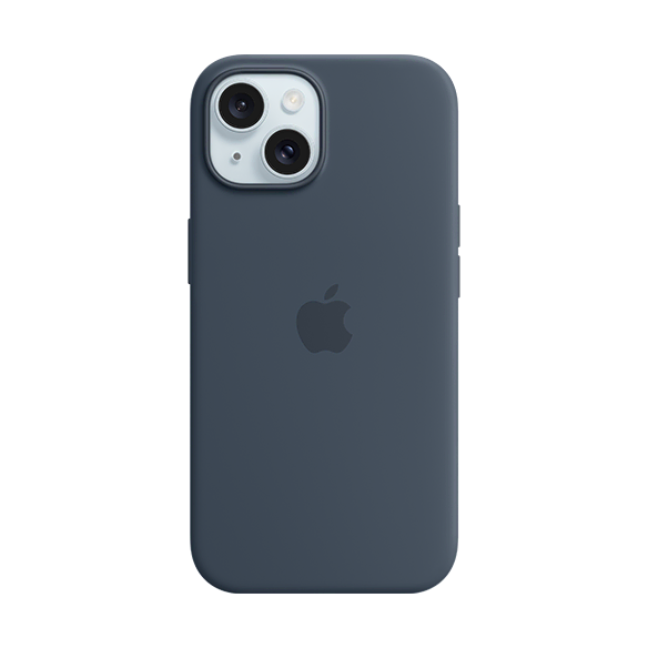 Apple iPhone 15 Silicone Case with MagSafe Storm Blue