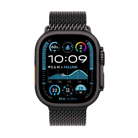 Apple Watch Ultra 2 Titanium with Milanese Loop Black - L 64GB