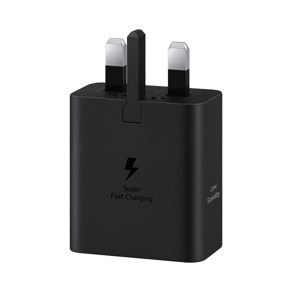 Samsung 45W Super Fast Charger 2.0 cable not included Black 