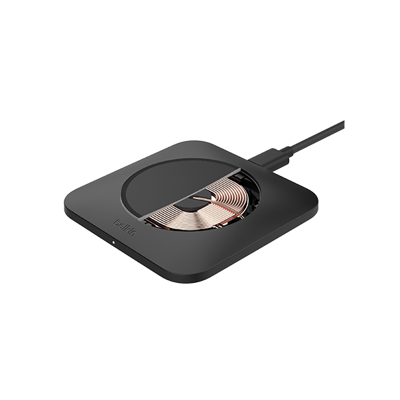 Belkin 15W Wireless Charging Pad with Charging Plus and Cable Black 