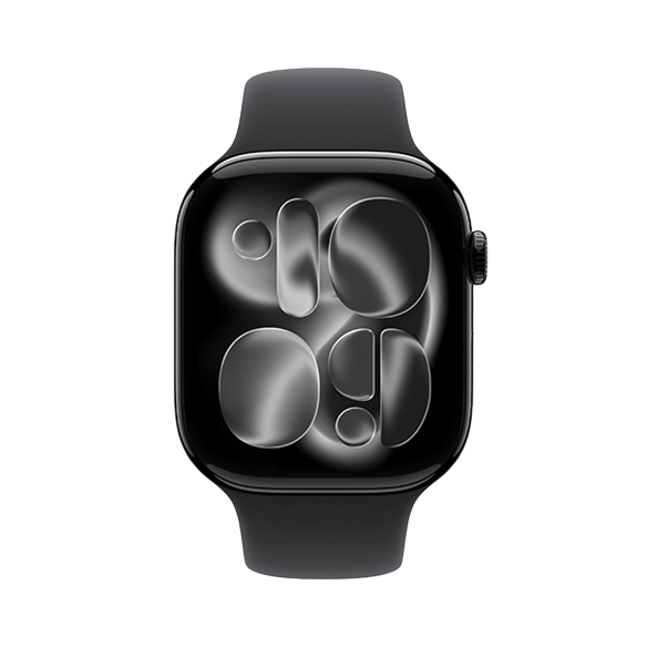 Apple Watch Series 11 Aluminium 46mm Jet Black / Black Sport Band - S/M 64GB