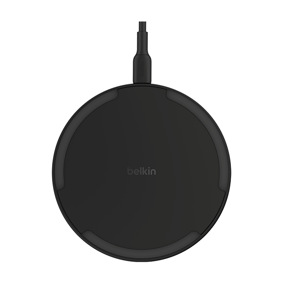 Belkin 15W Wireless Charging Pad with Charging Plug and Cable Black 