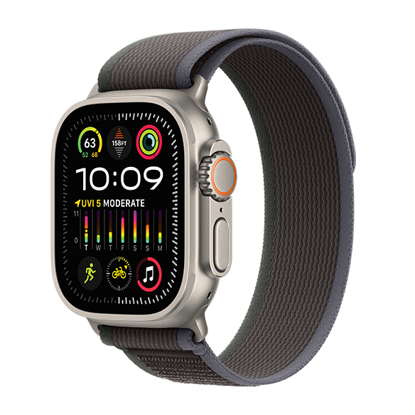 Apple Watch Ultra 2 Titanium with Trail Loop Carbon Neutral Blue